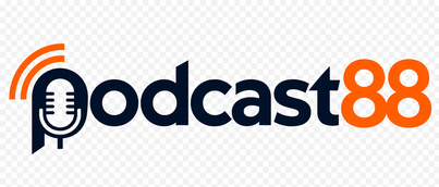 Logo podcast88 platform hiburan Indonesia